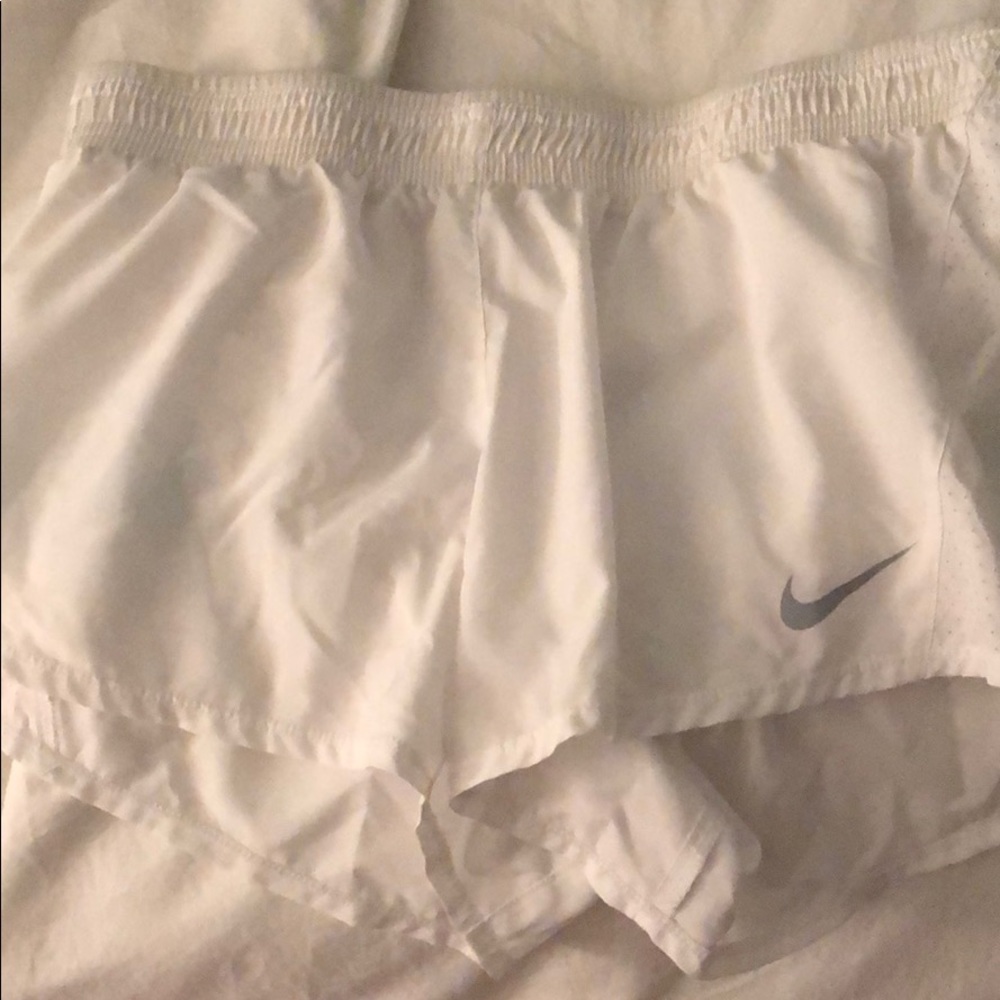 white nike shorts Size M! Great condition